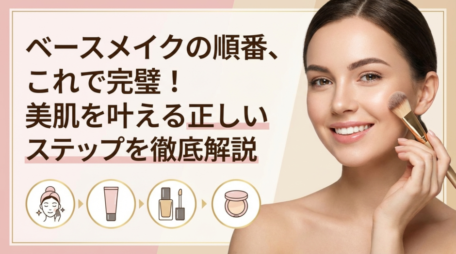 ベースメイクの順番、これで完璧！美肌を叶える正しいステップを徹底解説