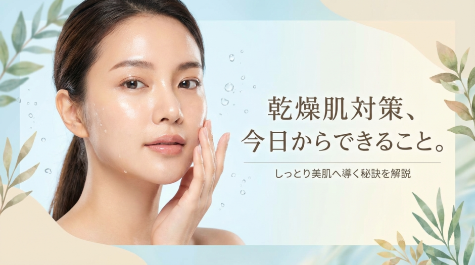 乾燥肌の対策で今日からできること。しっとり美肌へ導く秘訣を解説