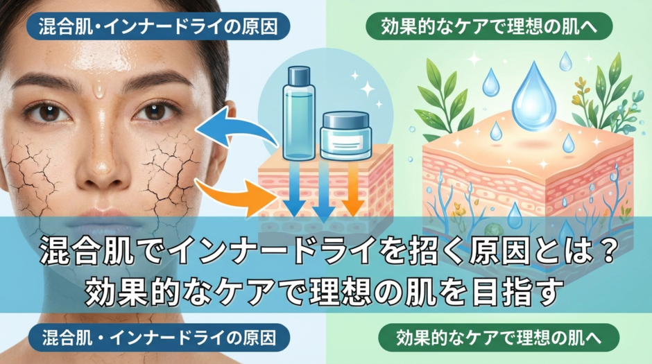 混合肌でインナードライを招く原因とは？効果的なケアで理想の肌を目指す