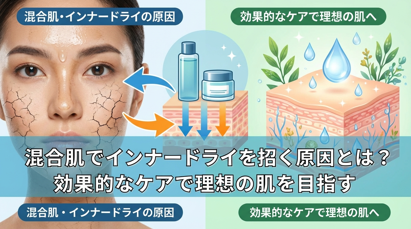 混合肌でインナードライを招く原因とは？効果的なケアで理想の肌を目指す
