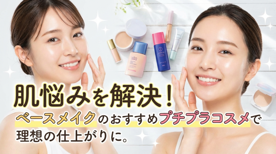 肌悩みを解決！ベースメイクのおすすめプチプラコスメで理想の仕上がりに。