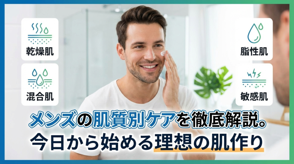 メンズの肌質別スキンケアを徹底解説。今日から始める理想の肌作り