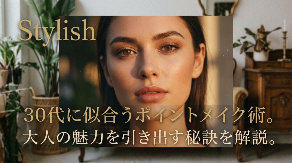 30代に似合うポイントメイク術。大人の魅力を引き出す秘訣を解説。
