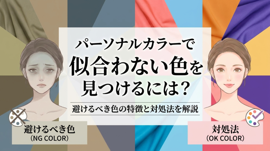 パーソナルカラーで似合わない色を見つけるには？避けるべき色の特徴と対処法を解説