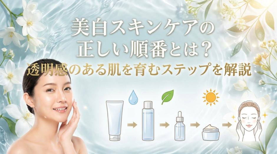 美白スキンケアの正しい順番とは？透明感のある肌を育むステップを解説