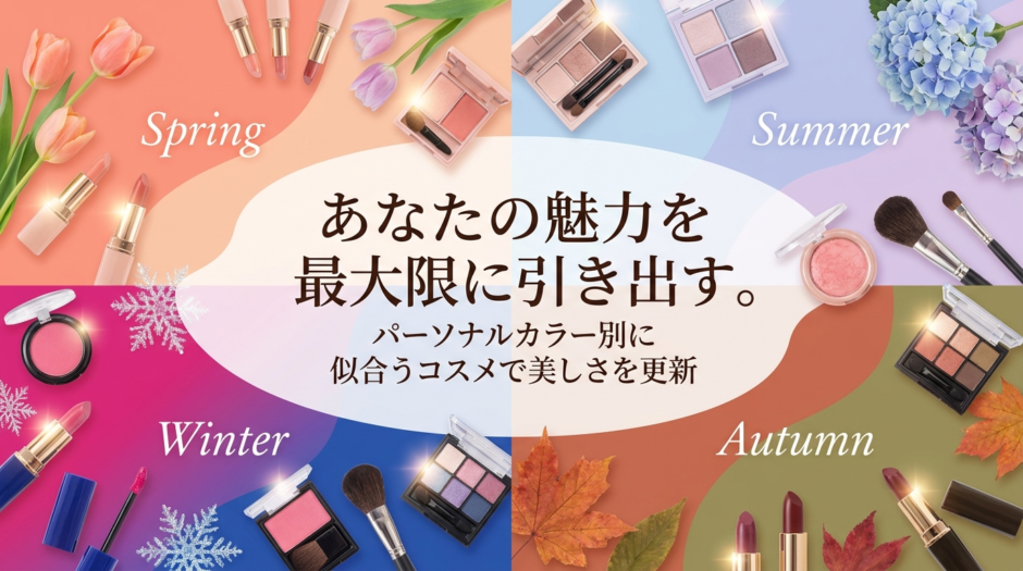 あなたの魅力を最大限に引き出す。パーソナルカラー別に似合うコスメで美しさを更新