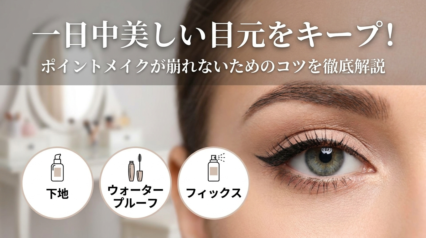 一日中美しい目元をキープ！ポイントメイクが崩れないためのコツを徹底解説