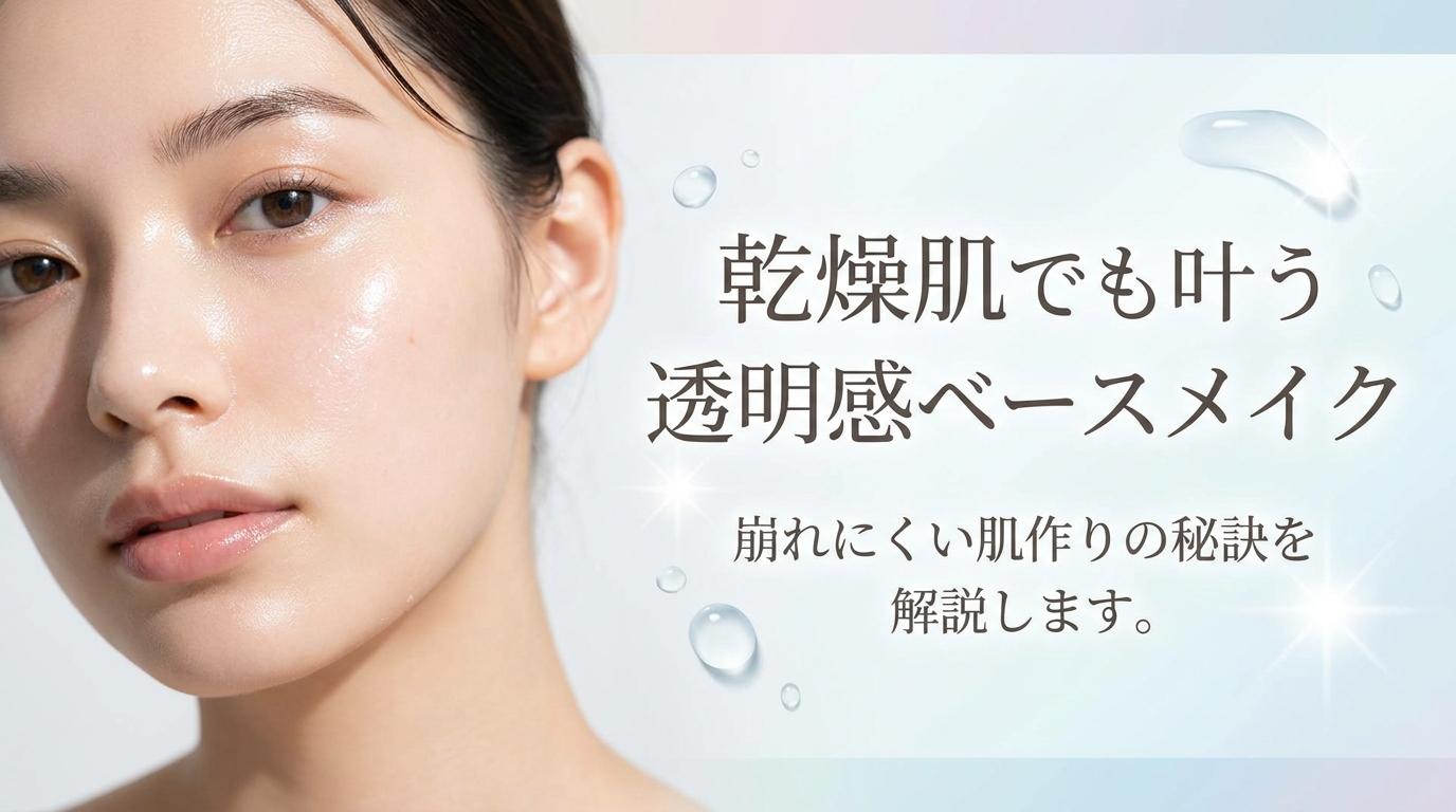 乾燥肌でも叶う透明感ベースメイク。崩れにくい肌作りの秘訣を解説します。