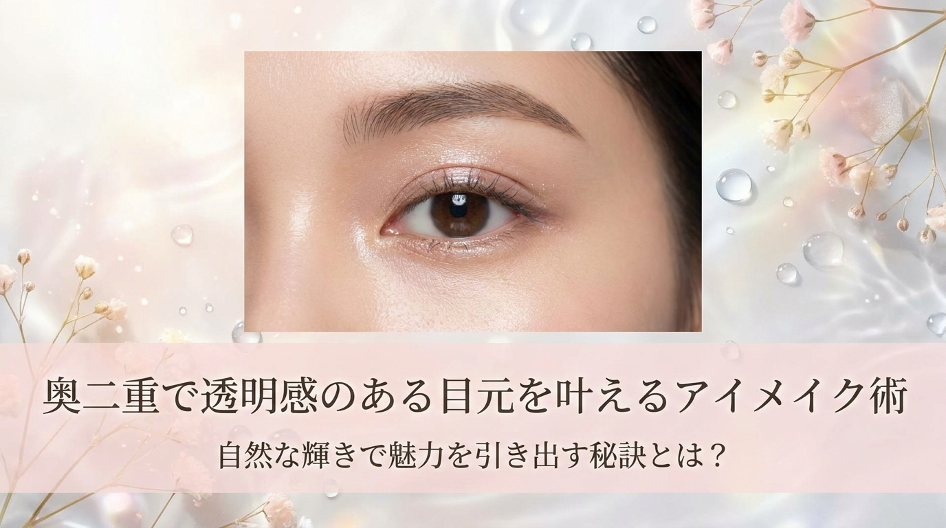 奥二重で透明感のある目元を叶えるアイメイク術。自然な輝きで魅力を引き出す秘訣とは？