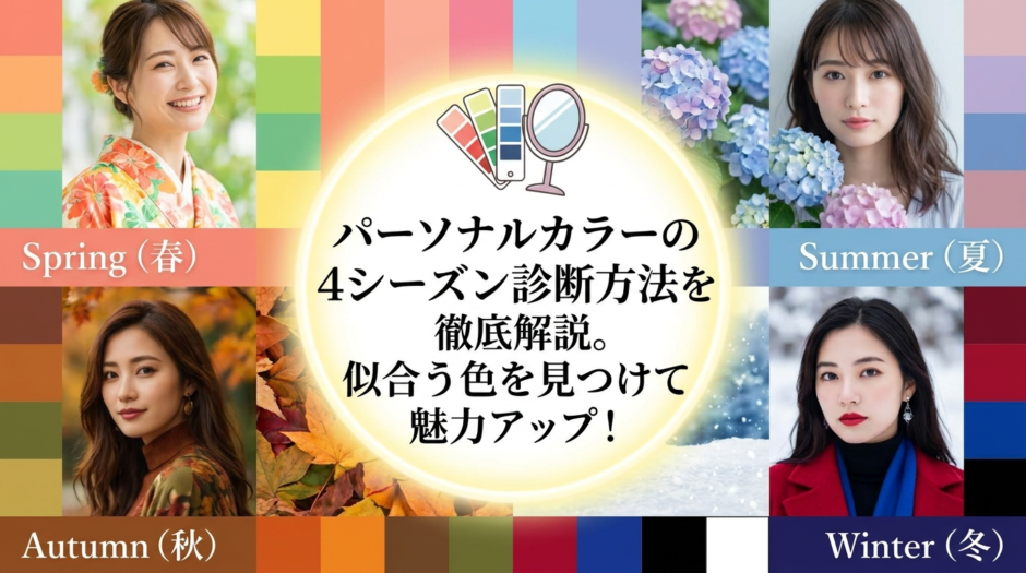 パーソナルカラーの4シーズン診断方法を徹底解説。似合う色を見つけて魅力アップ！